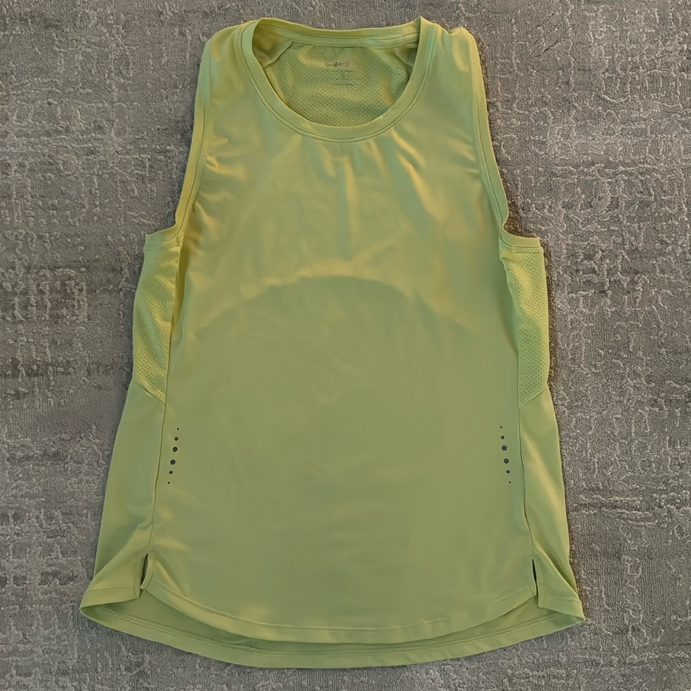 Lime green fitness tank top